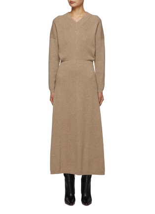 Main View - Click To Enlarge - BRUNELLO CUCINELLI - Ribbed Cashmere Dress