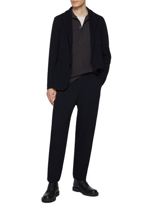 Figure View - Click To Enlarge - BARENA - Notch Lapel Jersey Blazer