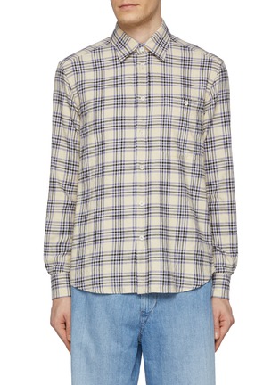 Main View - Click To Enlarge - BARENA - Chest Pocket Chequered Shirt