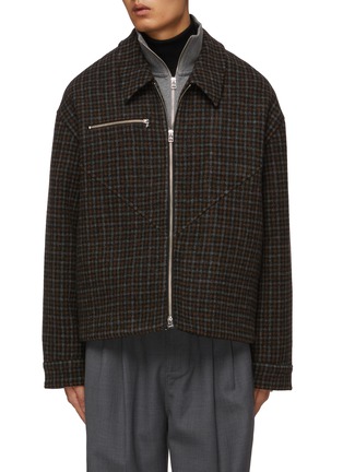 Main View - Click To Enlarge - FFIXXED STUDIOS - Nicholas Chequered Zip Up Jacket