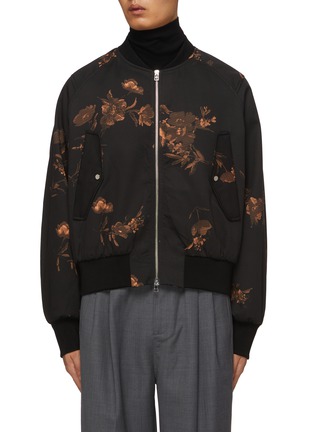 Main View - Click To Enlarge - FFIXXED STUDIOS - Ao Floral Cropped Bomber Jacket