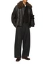 Figure View - Click To Enlarge - LEMAIRE - Shearling Collar Quilted Leather Blouson Jacket