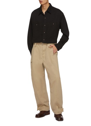 Figure View - Click To Enlarge - LEMAIRE - Adjustable Cuff Twisted Cotton Linen Pants