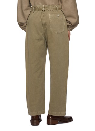 Back View - Click To Enlarge - LEMAIRE - Judo Back Strap Cotton Tapered Leg Pants