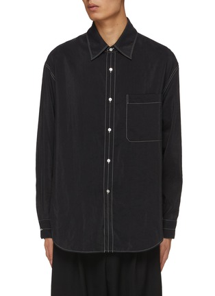 Main View - Click To Enlarge - LEMAIRE - Easy Contrast Stitch Detail Shirt