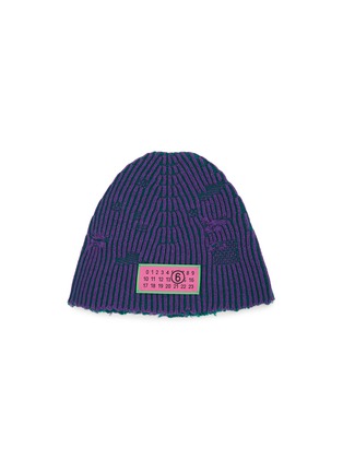 Main View - Click To Enlarge - MM6 MAISON MARGIELA - Numeric Logo Patch Beanie