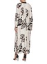 Back View - Click To Enlarge - ST. JOHN - Floral Jacquard Maxi Dress