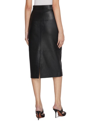 Back View - Click To Enlarge - ST. JOHN - Leather Pencil Skirt