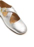 Detail View - Click To Enlarge - SAM EDELMAN - Anna Criss Cross Leather Ballerina Flats