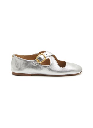 Main View - Click To Enlarge - SAM EDELMAN - Anna Criss Cross Leather Ballerina Flats