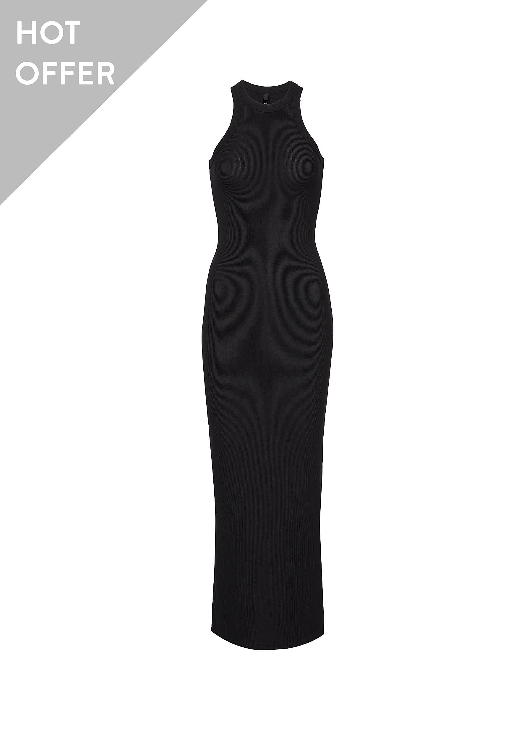 【関税込み】SKIMS ブラック Soft Lounge ロング マキシスカート SOFT LOUNGE LONG SLIP DRESS | ONYX
