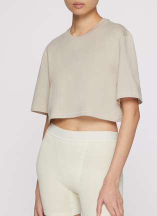 Figure View - Click To Enlarge - SKIMS - Relaxed Tees Oversized Cropped T-shirt