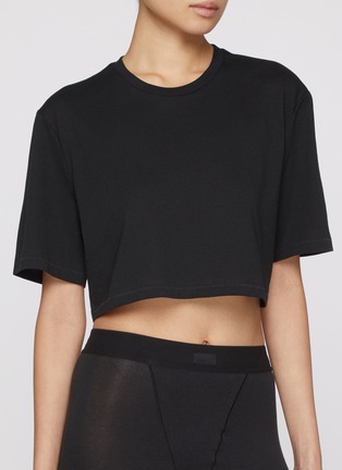 Figure View - Click To Enlarge - SKIMS - Relaxed Tees Oversized Cropped T-shirt