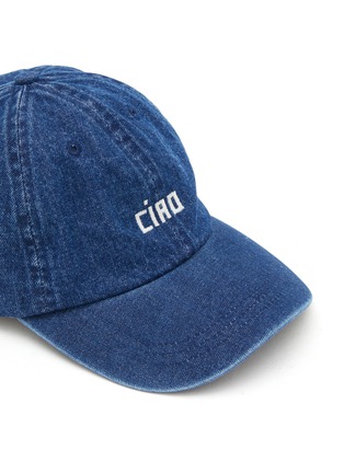 Detail View - Click To Enlarge - CLARE V. - Embroidered Denim Baseball Cap