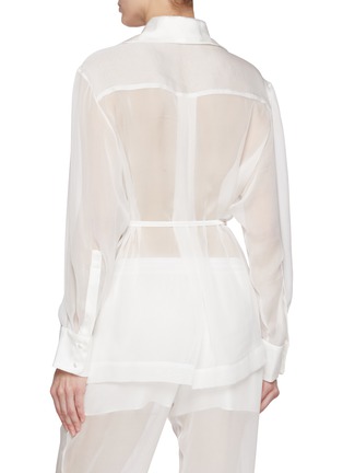Back View - Click To Enlarge - SHARON WAUCHOB - Bretagne Silk Pajama Jacket