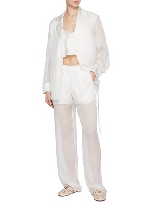 Figure View - Click To Enlarge - SHARON WAUCHOB - Bretagne Silk Pajama Jacket
