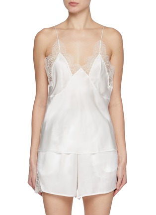 Main View - Click To Enlarge - SHARON WAUCHOB - Capucines Lace Trim Silk Camisole