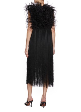 Back View - Click To Enlarge - SHARON WAUCHOB - Ros Feathered Silk Dress