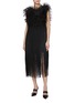 Figure View - Click To Enlarge - SHARON WAUCHOB - Ros Feathered Silk Dress