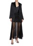 Figure View - Click To Enlarge - SHARON WAUCHOB - Fionn Sheer Silk Skirt