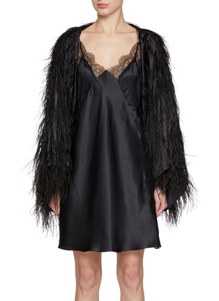 Main View - Click To Enlarge - SHARON WAUCHOB - Feather Sleeve Dress