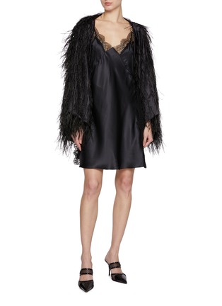 Figure View - Click To Enlarge - SHARON WAUCHOB - Feather Sleeve Dress