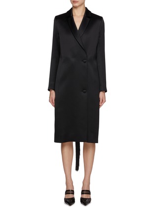 Main View - Click To Enlarge - SHARON WAUCHOB - Kara Notch Lapel Fringe Coat