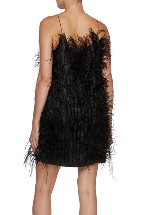 Back View - Click To Enlarge - SHARON WAUCHOB - Anvers Silk Feather Mini Dress