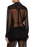 Back View - Click To Enlarge - SHARON WAUCHOB - Bretagne Contrast Silk Pyjama Jacket