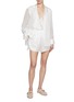 Figure View - Click To Enlarge - SHARON WAUCHOB - Garnier Lace-Trim Drawstring Shorts