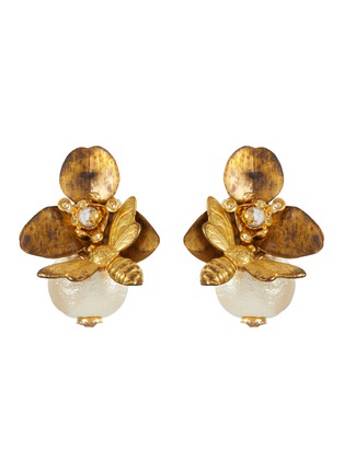 Main View - Click To Enlarge - MONSHIRO - Begonia Bee Petite Earrings