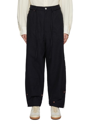 Main View - Click To Enlarge - BEAUTIFUL PEOPLE - Double End Cotton Wool Mohair Cross Pants