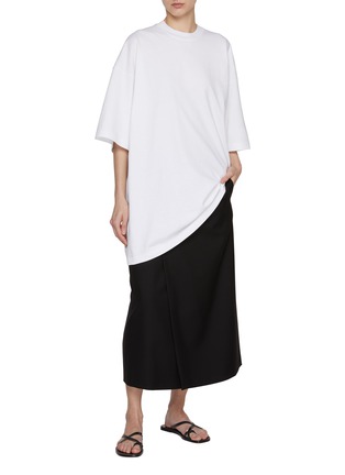 Figure View - Click To Enlarge - THE ROW - Isha Oversized Long Sleeve Cotton T-shirt