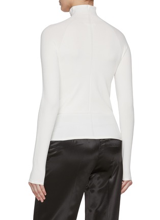 Back View - Click To Enlarge - THE ROW - Patti High Neck Half Zip Top