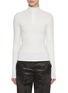Main View - Click To Enlarge - THE ROW - Patti High Neck Half Zip Top