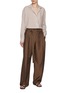 Figure View - Click To Enlarge - THE ROW - Lonan Pleated Mohair Wool Pants