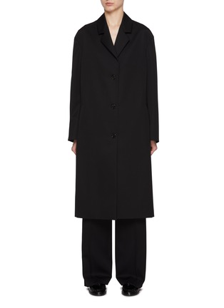 Main View - Click To Enlarge - THE ROW - Cristal Knee Length Single Breasted Wool Coat