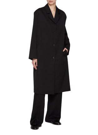 Figure View - Click To Enlarge - THE ROW - Cristal Knee Length Single Breasted Wool Coat