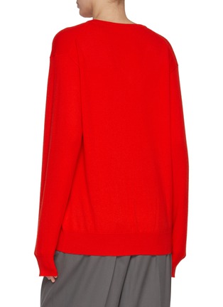 Back View - Click To Enlarge - THE ROW - Gracy V-Neck Cashmere Sweater