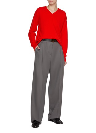 Figure View - Click To Enlarge - THE ROW - Gracy V-Neck Cashmere Sweater