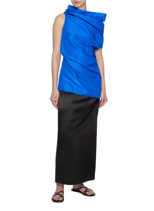 Figure View - Click To Enlarge - THE ROW - Aria Asymmetric Silk Taffeta Top