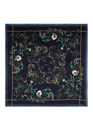 Detail View - Click To Enlarge - ST. PIECE - Winter Floral Medium Square Silk Scarf