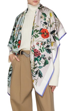 Figure View - Click To Enlarge - ST. PIECE - Willa Floral Large Square Silk Scarf