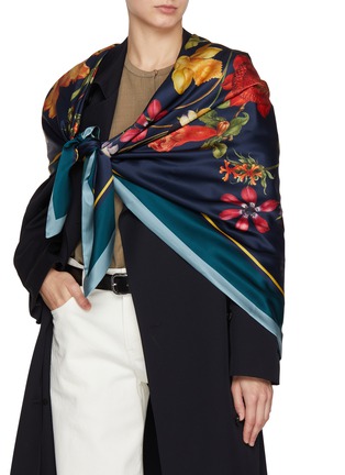 Figure View - Click To Enlarge - ST. PIECE - Floral Large Square Silk Scarf