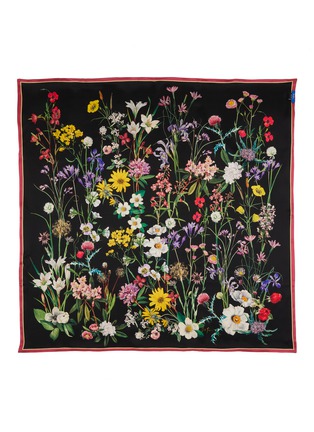 Detail View - Click To Enlarge - ST. PIECE - Whitney Floral Medium Square Silk Scarf