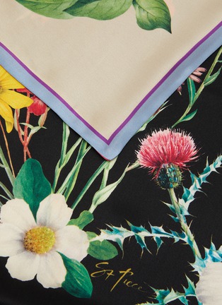 Detail View - Click To Enlarge - ST. PIECE - Whitney Floral Medium Square Silk Scarf