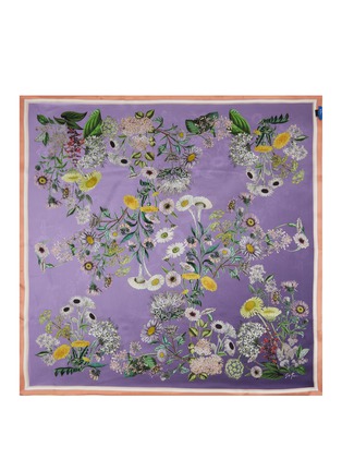 Detail View - Click To Enlarge - ST. PIECE - Yuri Floral Medium Square Silk Scarf