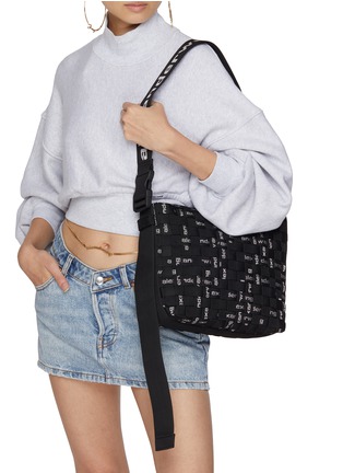 Figure View - Click To Enlarge - ALEXANDERWANG - Linux Woven Logo Nylon Messenger Bag