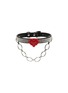 Main View - Click To Enlarge - VENNA - Extra Small Heart Chain Pet Collar — Black/Silver