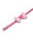 Detail View - Click To Enlarge - VENNA - Extra Small Puffy Bow Heart Pet Collar — Pink